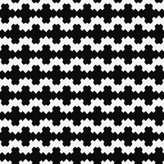 Black Seamless Shapes. Vector Monochrome Abstract Shapes Pattern.