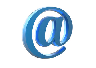 Internet symbol, At sign, address sign - 3D illustration