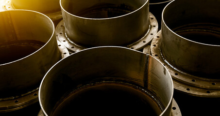 The large steel produced is in the factory