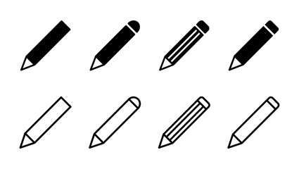 Pencil icon set. pen symbol. edit icon vector