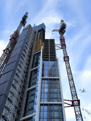 Fototapeta premium Modern architecture, construction of skyscrapers 