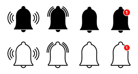 Bell Icon set. Notification icon for your web site design