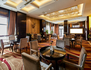 Deluxe hotel restaurant indoor building
