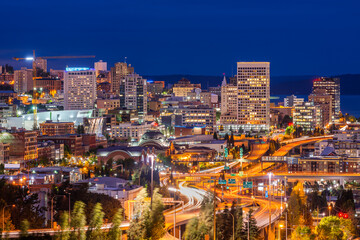 Fototapeta na wymiar Tacoma, Washington, USA Skyline