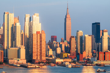 Naklejka na ściany i meble New York, New York, USA Midtown Manhattan skyline on the Hudson River