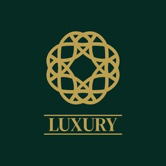 Mandala Geometric ornament logo Elegant premium icon vector design