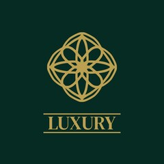 Mandala Geometric ornament logo Elegant premium icon vector design