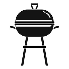 Brazier charcoal icon, simple style