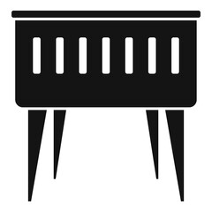 Sausage brazier icon, simple style