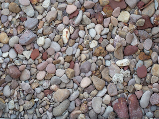 Colorful of pebble stones texture and background