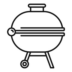 Brazier barbecue icon, outline style