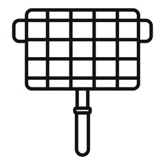 Bbq handle net icon, outline style