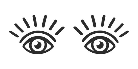 Vector Eyes in Black on White