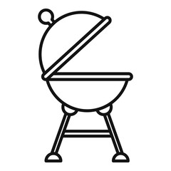 Open brazier icon, outline style