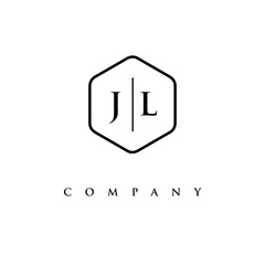 initial JL logo design vector