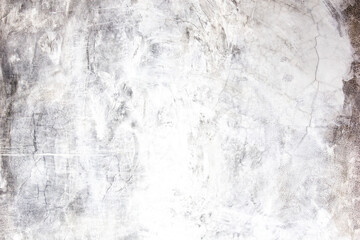 Old gray grunge cement wall with cracks.
