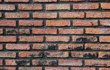 Vintage brown brick wall.