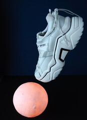 the levitating trainer over the shing moon