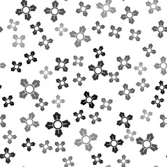 Black Firefighter icon isolated seamless pattern on white background. Vector