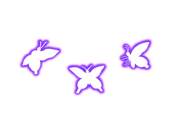 Naklejka na ściany i meble Purple butterfly spirit illustration design