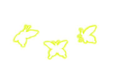 Yellow butterfly spirit illustration design