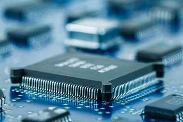 Close-up of electronic circuit board