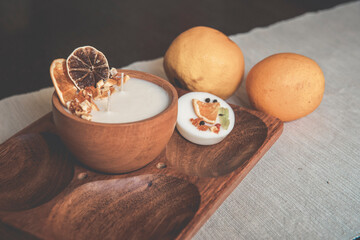 Scented candles of different flavor, to decorate your home, bathroom, party table.  