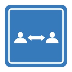 Distanciation sociale dans un panneau