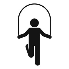Gym jump rope icon, simple style