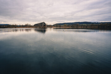 reflection of the sky in the lake
