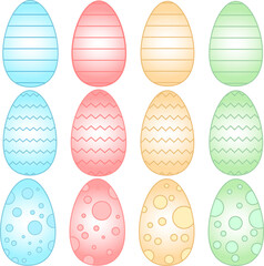 Easter eggs set illustration