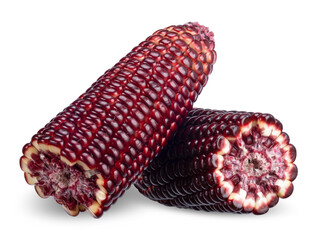 red corn isolated on white with clipping path