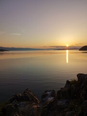 Fototapeta premium sunset over the sea