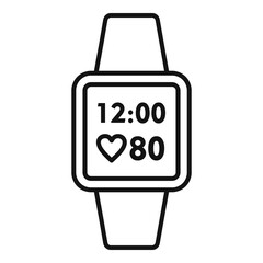 Gym smartwatch icon, outline style