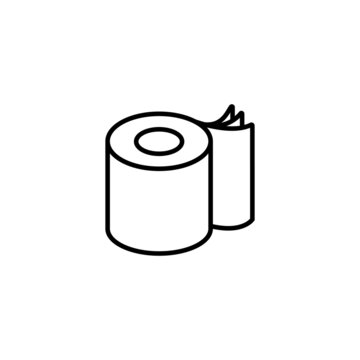 Three ply toilet paper, icon.
