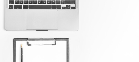 Flat lay photo of home/office working place.