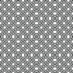 Geometric vector pattern with triangular elements. Seamless abstract ornament for wallpapers and backgrounds. Black and white colors. 