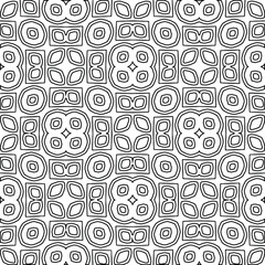 Geometric vector pattern with triangular elements. Seamless abstract ornament for wallpapers and backgrounds. Black and white colors. 