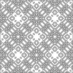 Geometric vector pattern with triangular elements. Seamless abstract ornament for wallpapers and backgrounds. Black and white colors. 
