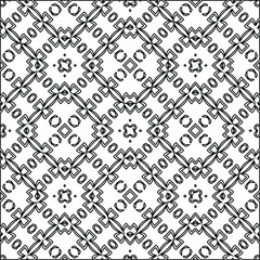 Geometric vector pattern with triangular elements. Seamless abstract ornament for wallpapers and backgrounds. Black and white colors. 