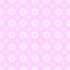 Abstract Seamless Pattern Pink Doodle Geometric Figures Background Vector