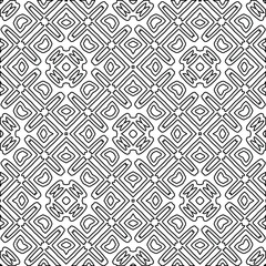 Geometric vector pattern with triangular elements. Seamless abstract ornament for wallpapers and backgrounds. Black and white colors. 