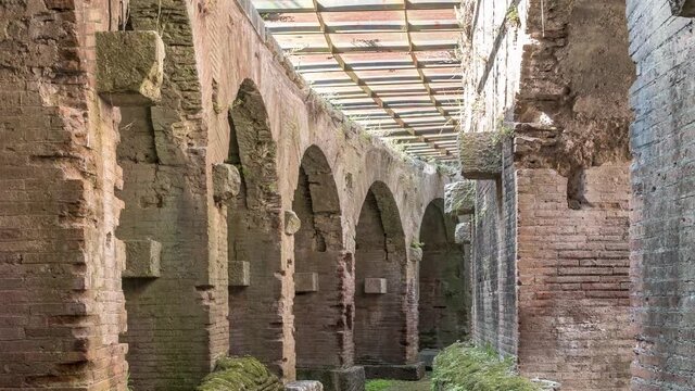 Santa Maria Capua Vetere, Campania, Italy - Amphitheater Campano, also called Capuan Amphitheater, erected in the 2nd century and second in size only to the Colosseum in Rome