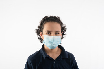 person in protective mask