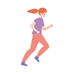 Fototapeta na wymiar woman running activity