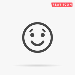 Smile Face flat vector icon