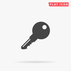 Key flat vector icon
