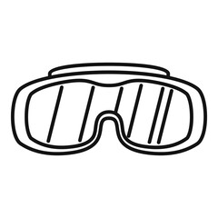 Work protective glasses icon, outline style