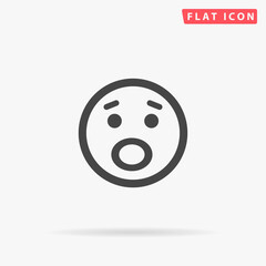 Surprise Face flat vector icon