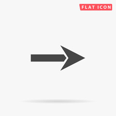 Right Arrow flat vector icon